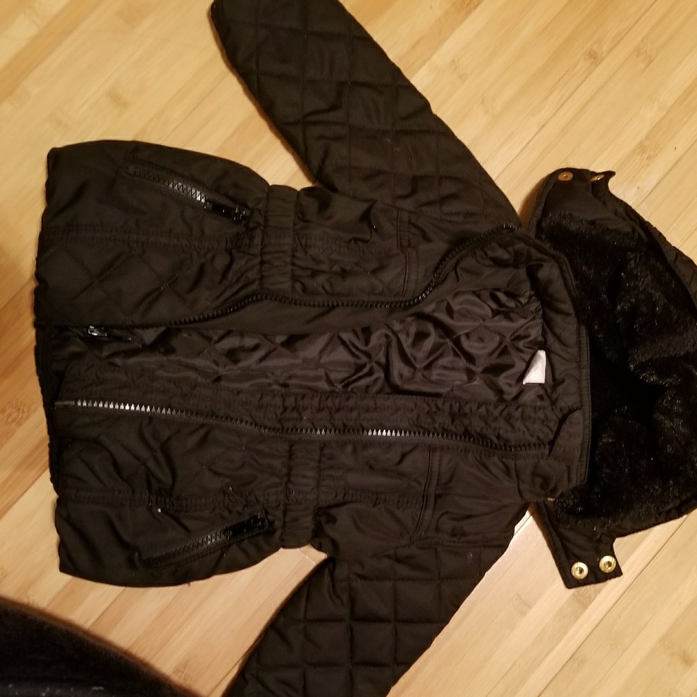 Starting out 12 month black puff jacket